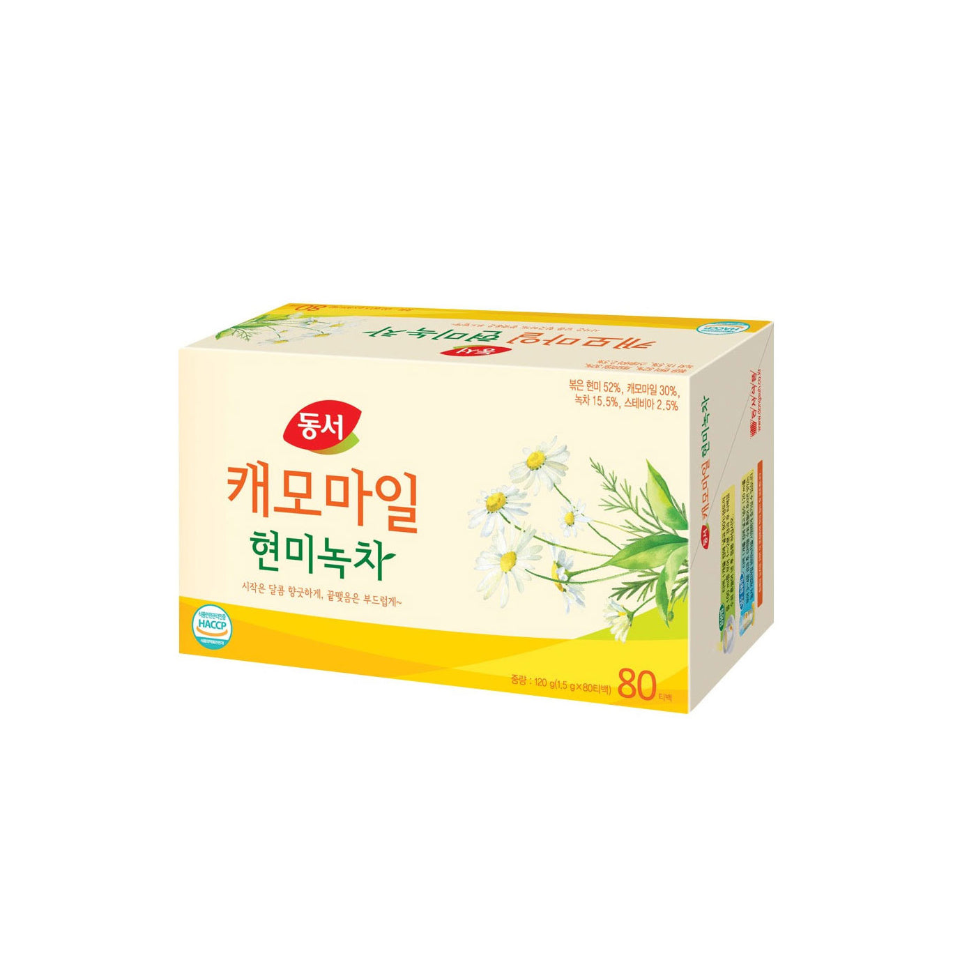 DS9439 : 캐모마일현미녹차 : 12/80t/1.5g : CHAMOMILE BROWN RICE & GREEN TEA