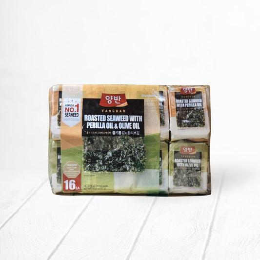 DW165  : 양반 들기름김&올리브김(도시락) : 10/16/5g(10sh) : YANGBAN SEASONED OLIVE OIL & PERILLA OIL LAVER