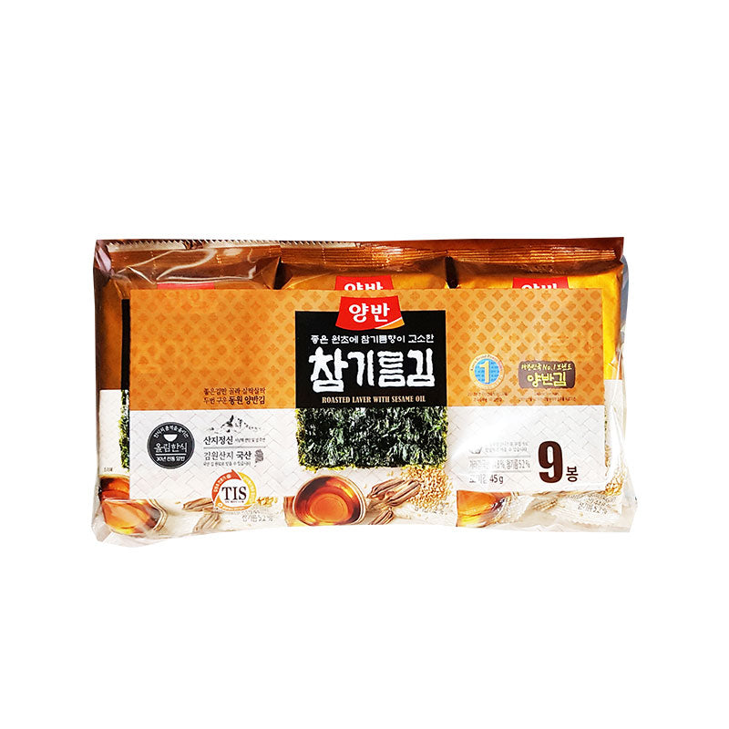 DW521 : 양반 참기름김(도시락) : 12/9/5g : YANGBAN SEASONED SESAME OIL LAVER