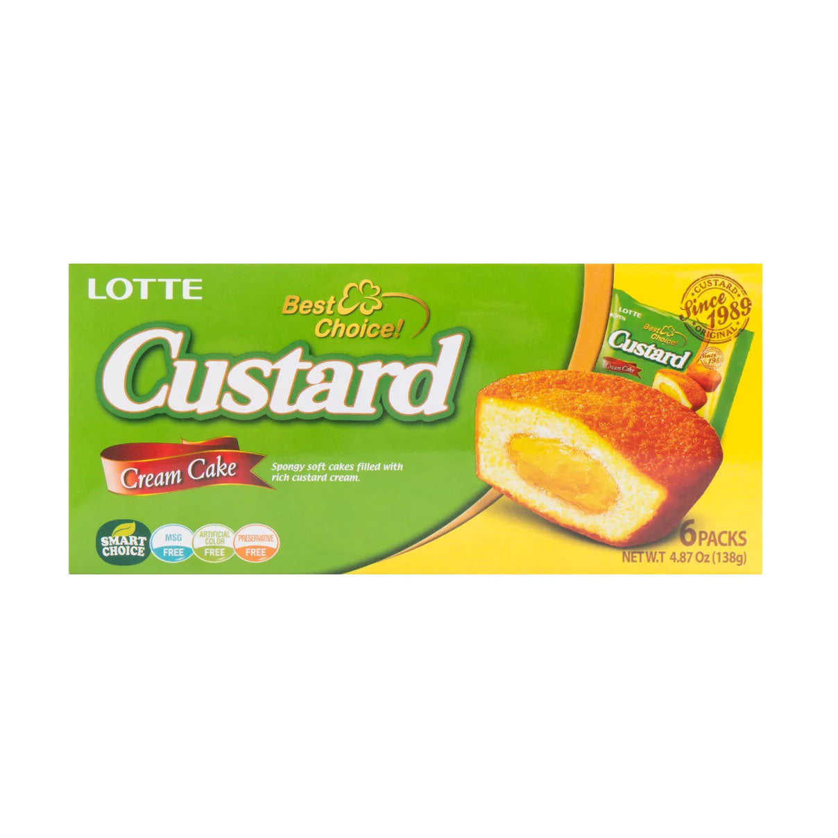 LCP-01 롯데 카스타드 12/6/23g CUSTARD CAKE