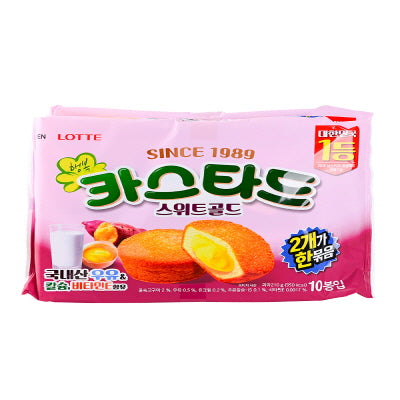 LCP-09 : 롯데 카스타드(고구마) 4/20/21g CUSTARD CAKE SWEET GOLF