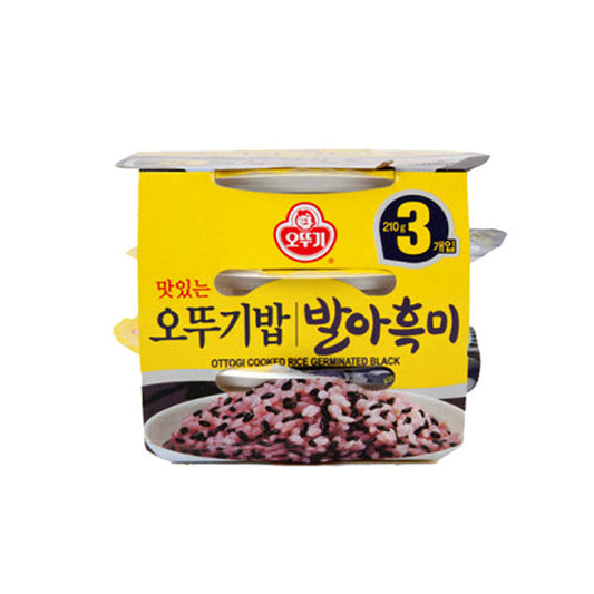 Cooked Germinated Black Rice 3Pk 6/3/210g 오뚜기밥(발아흑미3)
