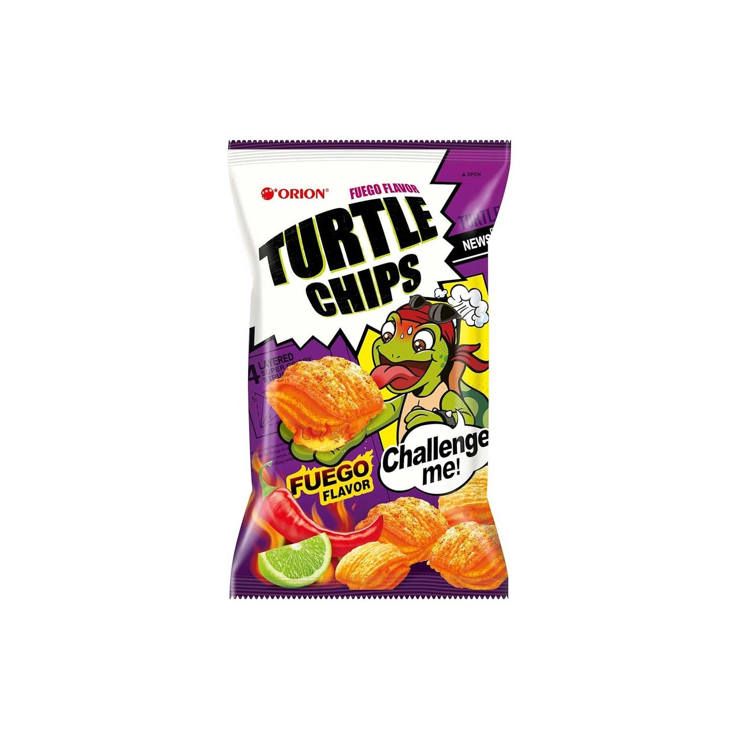 OC335 : 오튜브 꼬북칩(프에고) : 12/160g : O!TUBE TURTLE CHIPS (FUEGO)