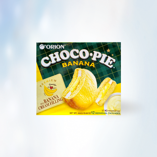 OP112 : 초코파이(바나나) : 8/12/37g : CHOCO-PIE(BANANA)