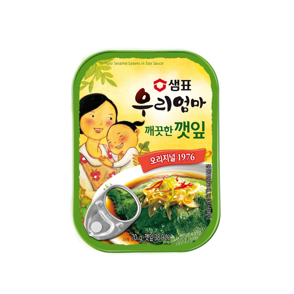 SP-056 : 우리엄마/깨끗한 깻잎 : 30/70g : CANNED CLEAN PERILLA LEAVES