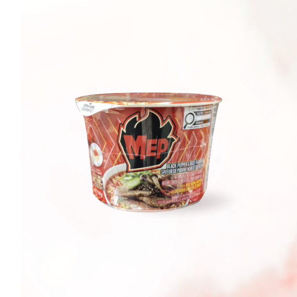 SYR-193 : 맵탱 큰컵(흑후추 소고기라면볼) 6/110g : MEPTANG BLACK PEPPER BEEF RAMEN(Bowl)