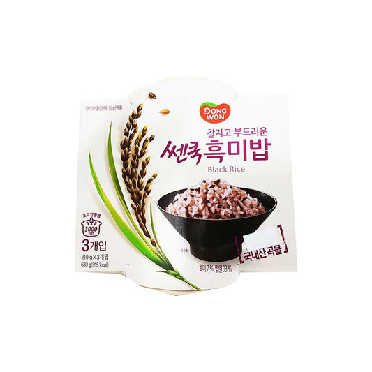 DW227N : 쎈쿡(흑미밥) : 6/3/210g : COOKED RICE W/BLACK RICE