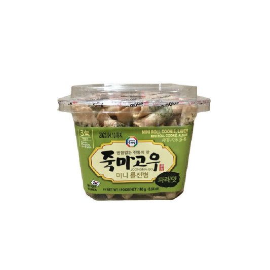 Jukmagowoo Miniroll Senbei(Laver) 18/180g 죽마고우 미니롤전병 파래맛