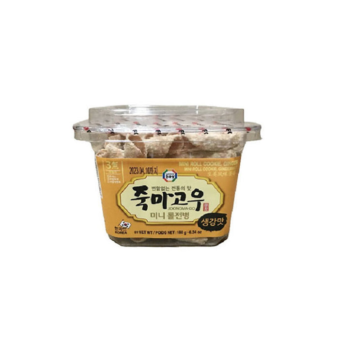 Jukmagowoo Miniroll Senbei(Ginger) 18/180g 죽마고우 미니롤전병 생강맛